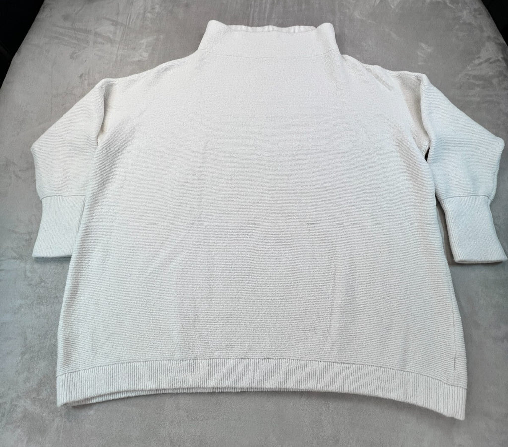 Free People Ottoman Slouchy Tunic Ivory Boho Minimalist Luxury Oversized Large