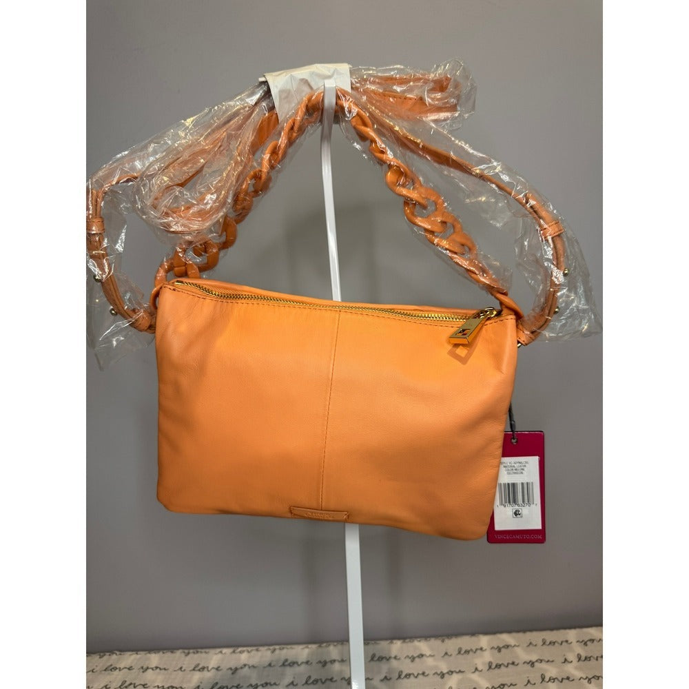 Vince Camuto Adyna Woven Leather Crossbody Bag Melone NWT