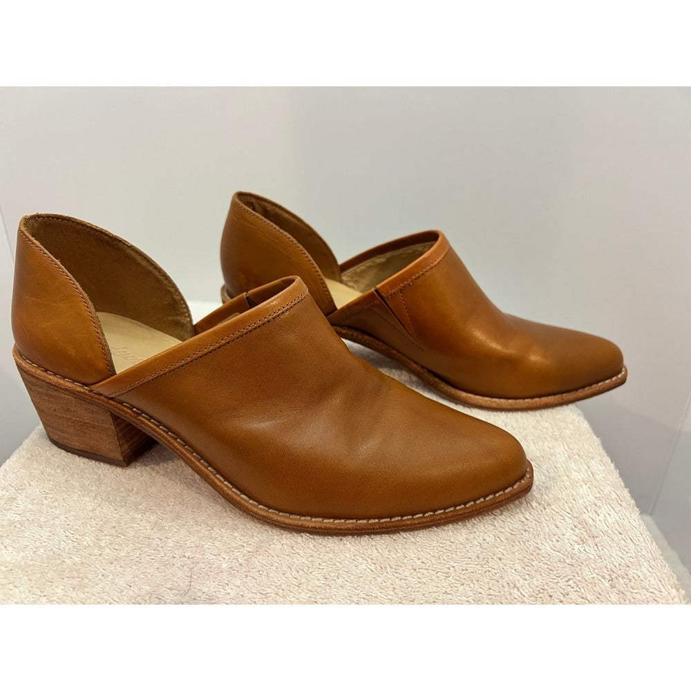 Madewell The Brady Low Cut Bootie Tan Leather Size 8.5
