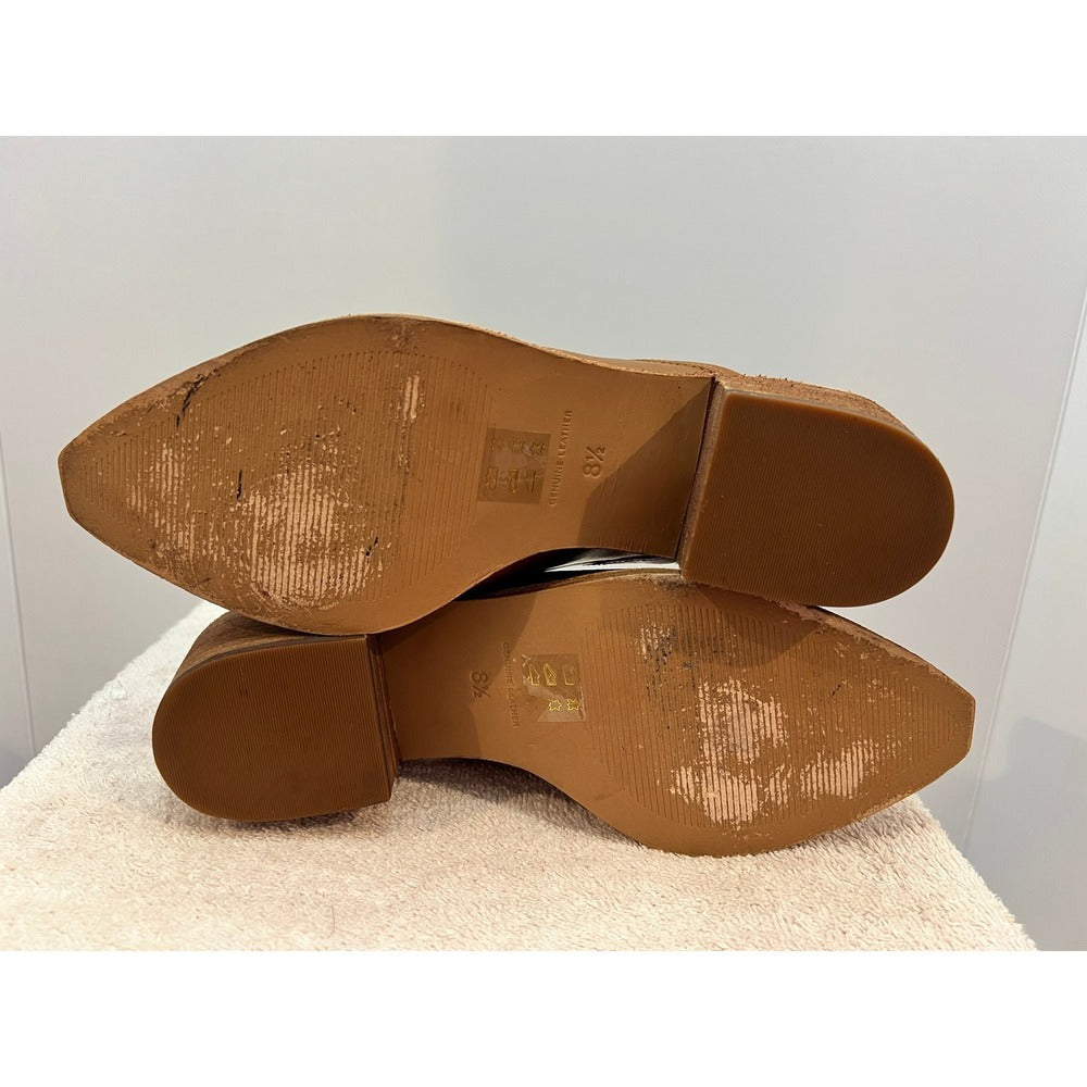 Madewell The Brady Low Cut Bootie Tan Leather Size 8.5