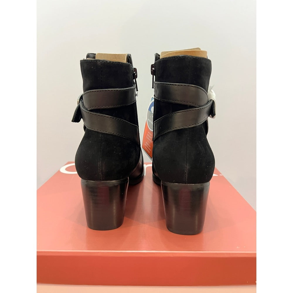 Aetrex Rebecca Black Leather Suede Weatherproof Boots 8.5