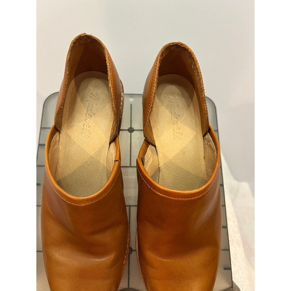 Madewell The Brady Low Cut Bootie Tan Leather Size 8.5
