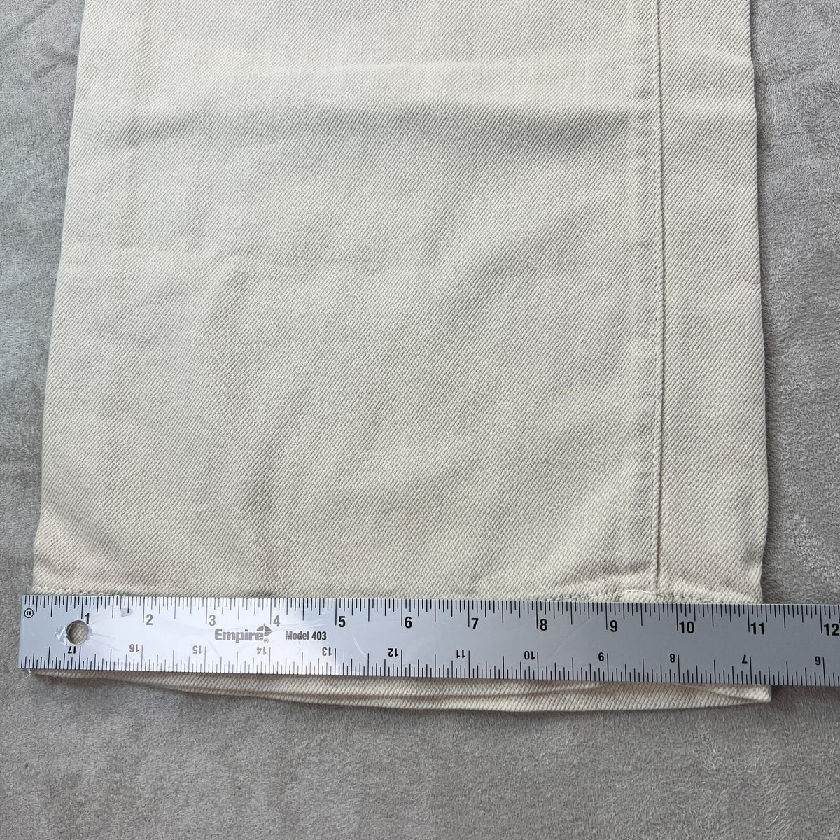 Reformation Belted Ultra High Rise Wide Leg Jeans Cream Women 31 Organic Cotton