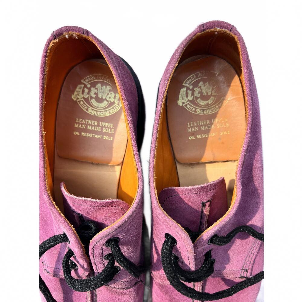 Dr Martens 8380 Vintage 90s Purple Suede Platform Oxford MIE England UK 8
