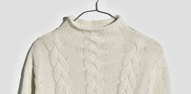 Madewell Grenville Cableknit Mockneck Sweater M Antique Cream Wool Alpaca AH244