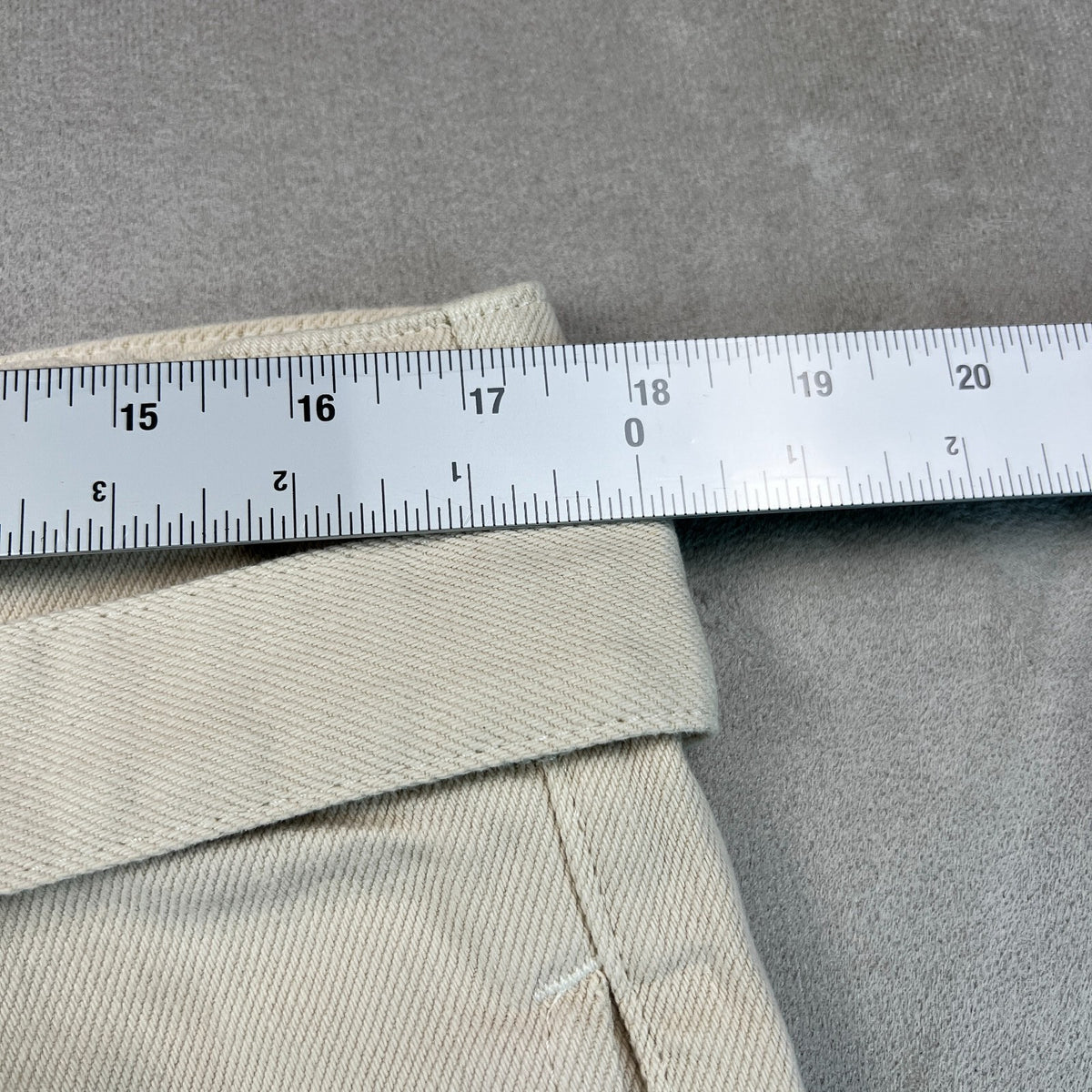 Reformation Belted Ultra High Rise Wide Leg Jeans Cream Women 31 Organic Cotton