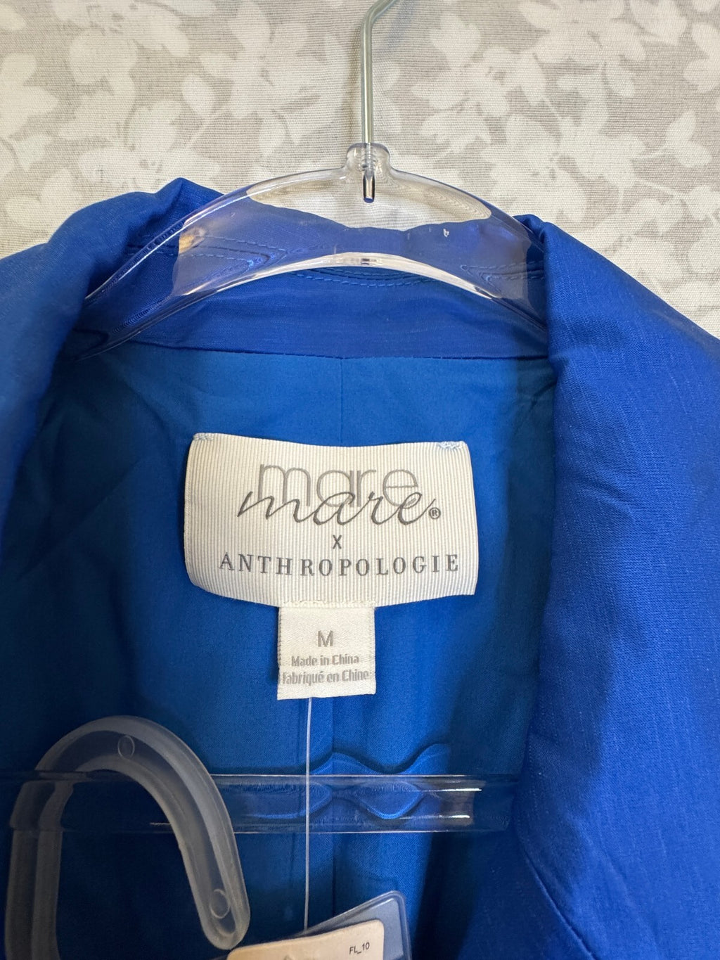 Mare Mare Anthropologie Blazer Mini Skirt Set M NWT Cobalt Blue Linen Blend