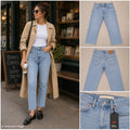 Levi’s Wedgie Straight Jeans Women’s 23 Light Wash High Rise Raw Hem NWT