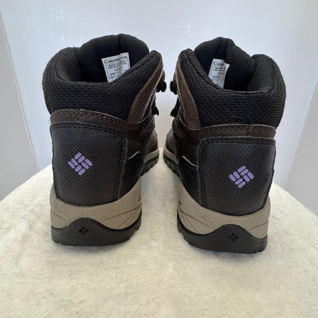 Columbia Newton Ridge Plus Women's 7 Waterproof Leather Hiking Boots Brown Snow