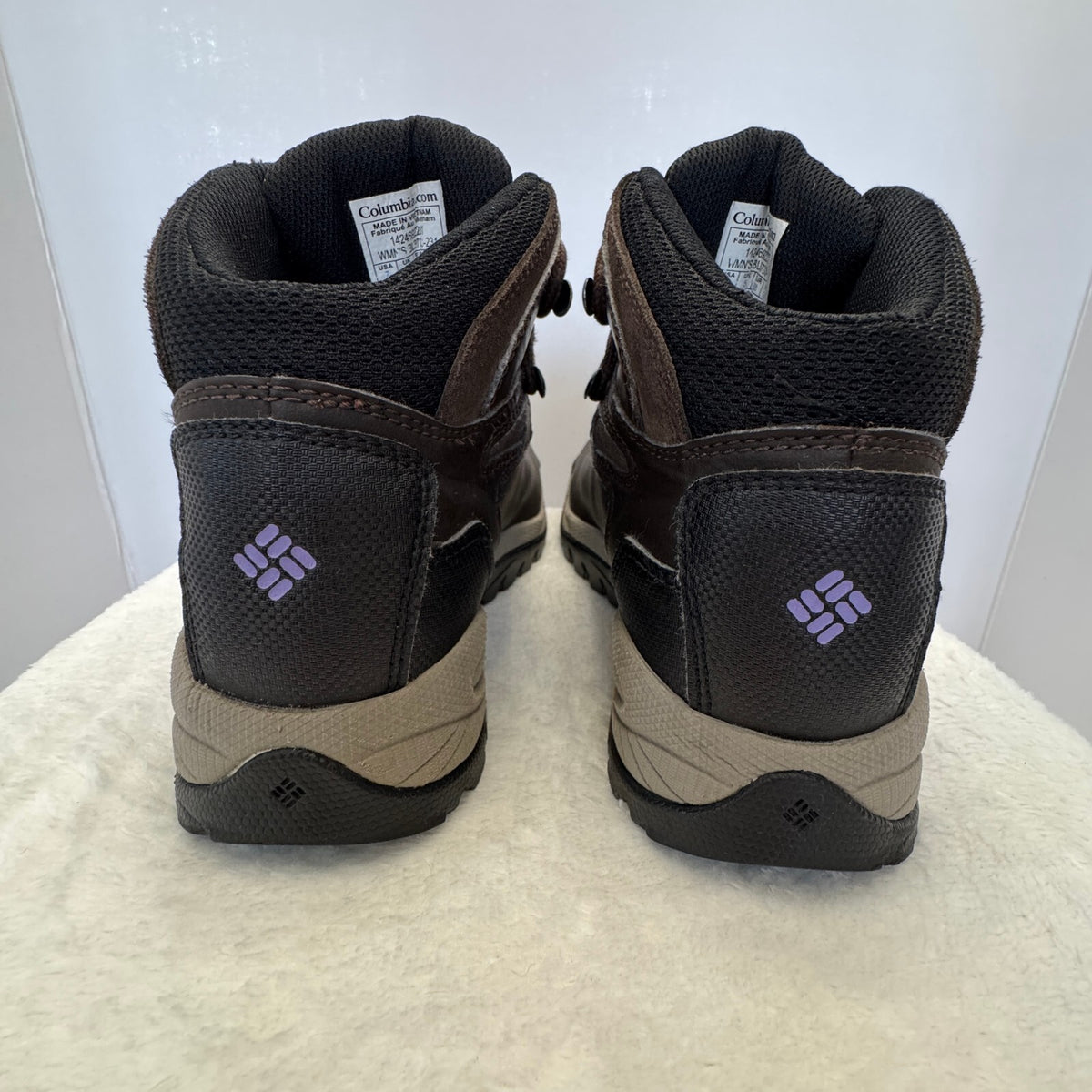 Columbia Newton Ridge Plus Women's 7 Waterproof Leather Hiking Boots Brown Snow