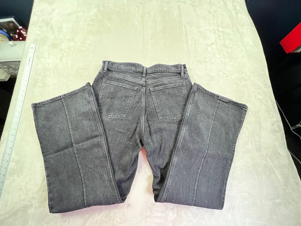 Abercrombie High Rise Flare Jeans 31 12R Black NWT