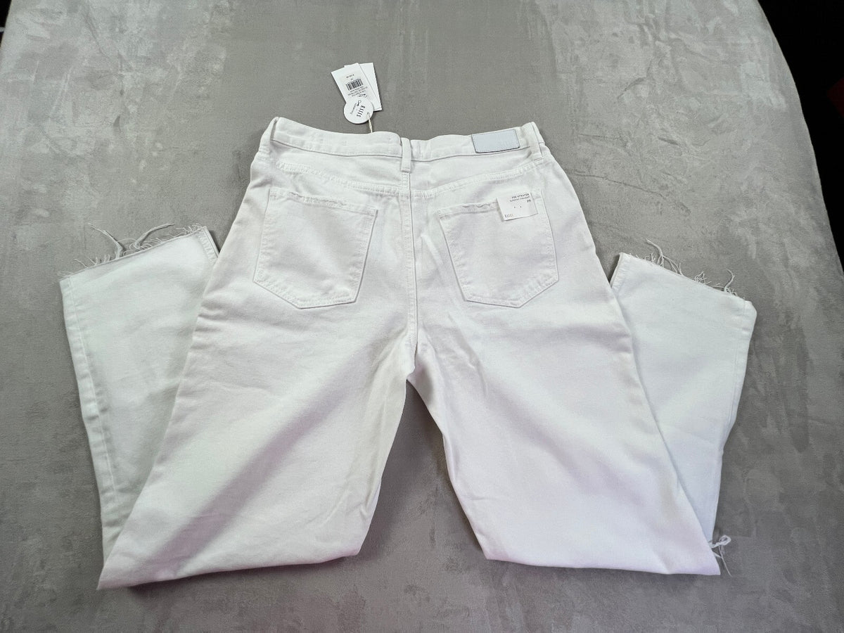 Rails Atwater Slouchy Straight Jeans in Blanche Distress, size 29