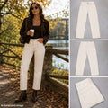 Reformation Cowboy High Rise Straight Jeans Size 30 Almond Cream Organic Cotton