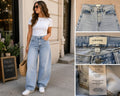 FRAME The Bubble Jeans 29 Outlaw Light Wash High Rise Barrel Leg 100% Cotton