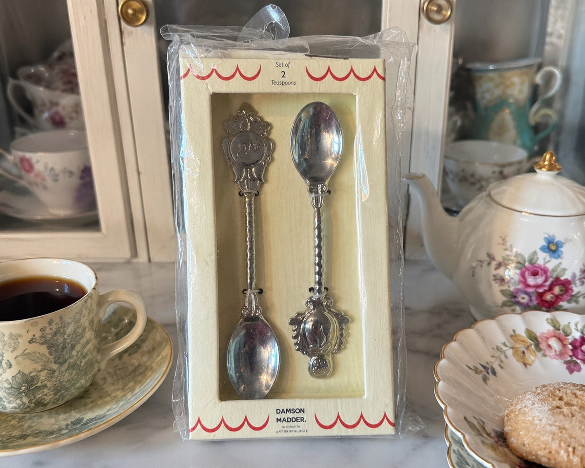 Damson Madder Silver Set of 2 Teaspoons Exclusive for Anthropologie