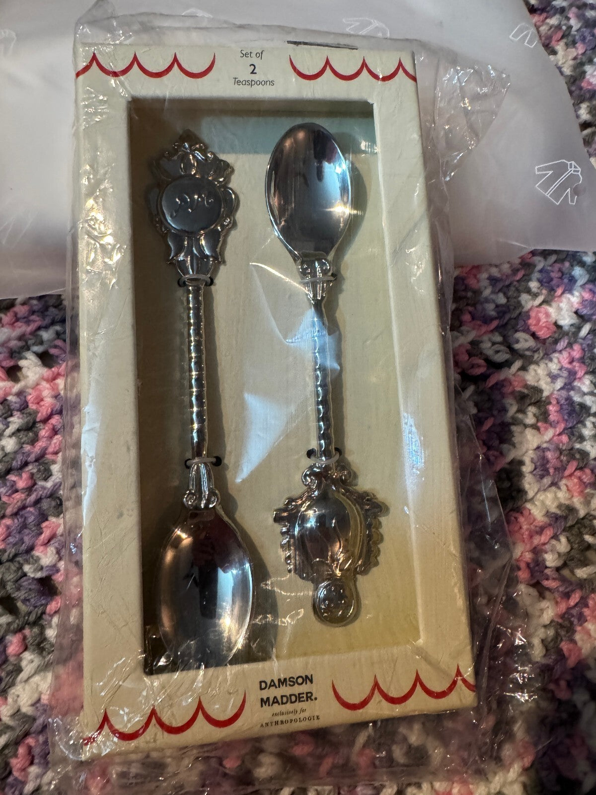 Damson Madder Silver Set of 2 Teaspoons Exclusive for Anthropologie