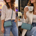 Coach Nolita 19 Peacock Teal Pebble Leather Wristlet Crossbody Bag F53077 NWOT