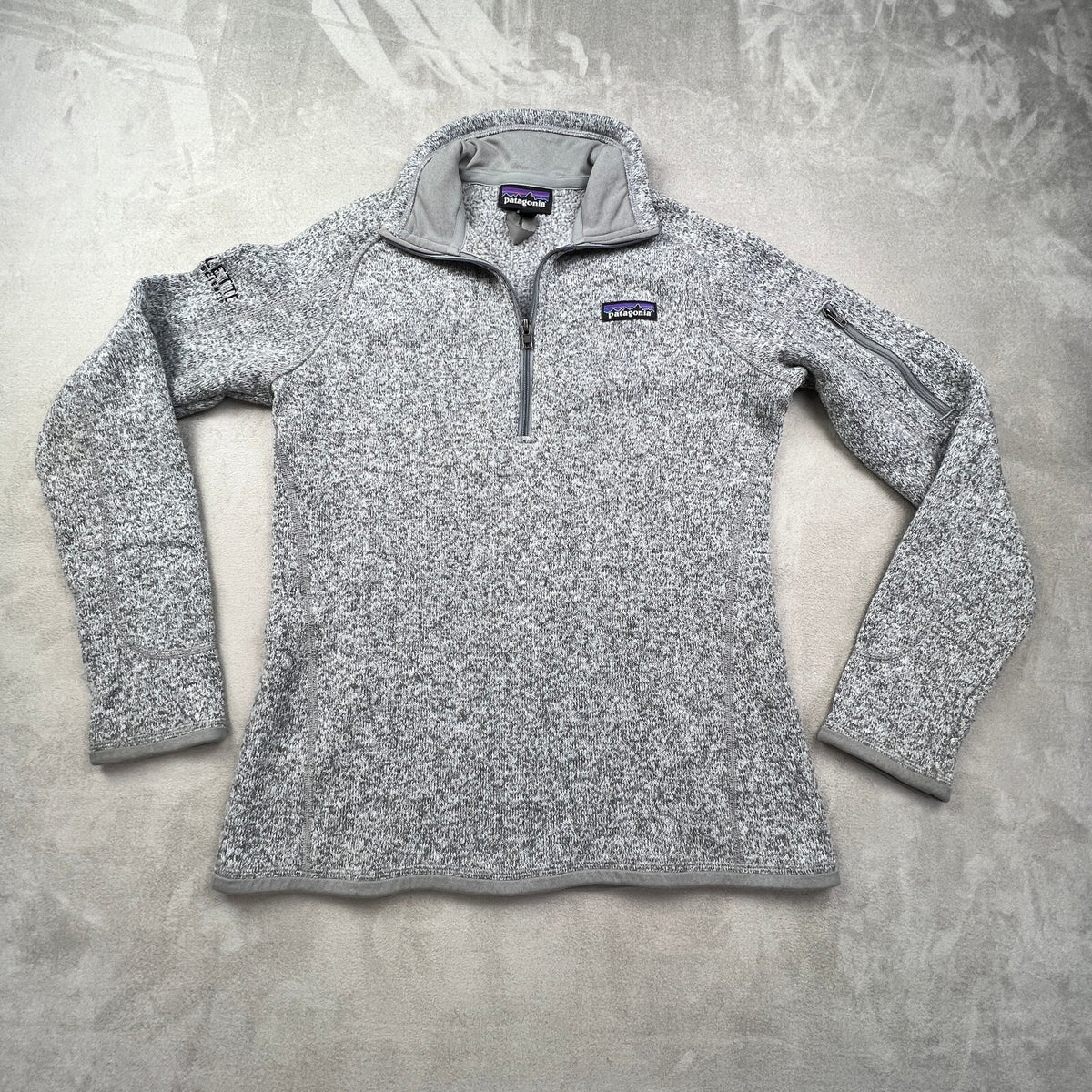 Patagonia Better Sweater 1/4 Zip Women Gray Fleece Small