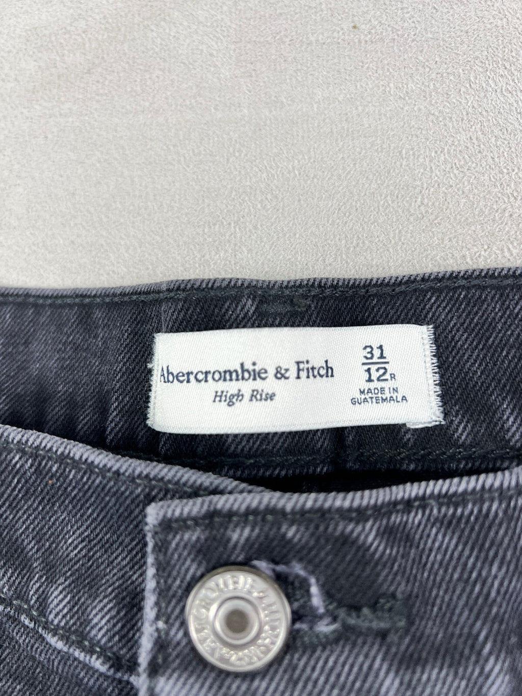 Abercrombie High Rise Flare Jeans 31 12R Black NWT