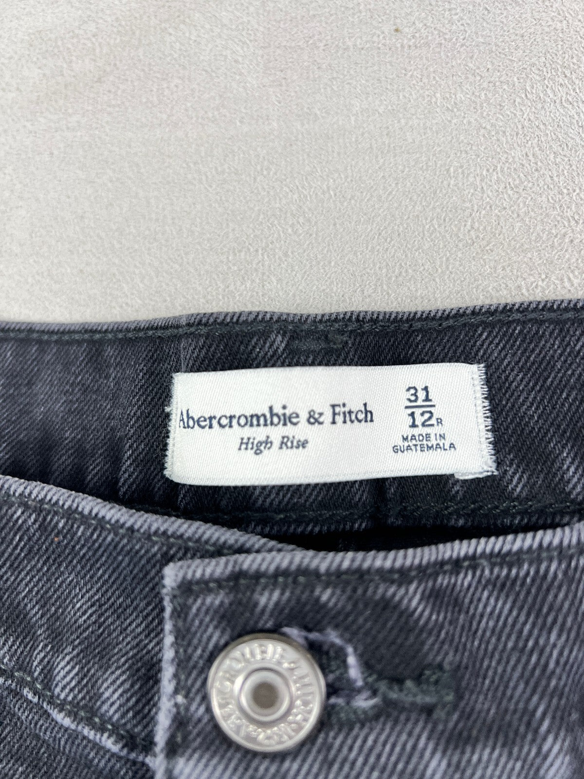Abercrombie High Rise Flare Jeans 31 12R Black NWT