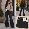 Abercrombie High Rise Flare Jeans 31 12R Black NWT