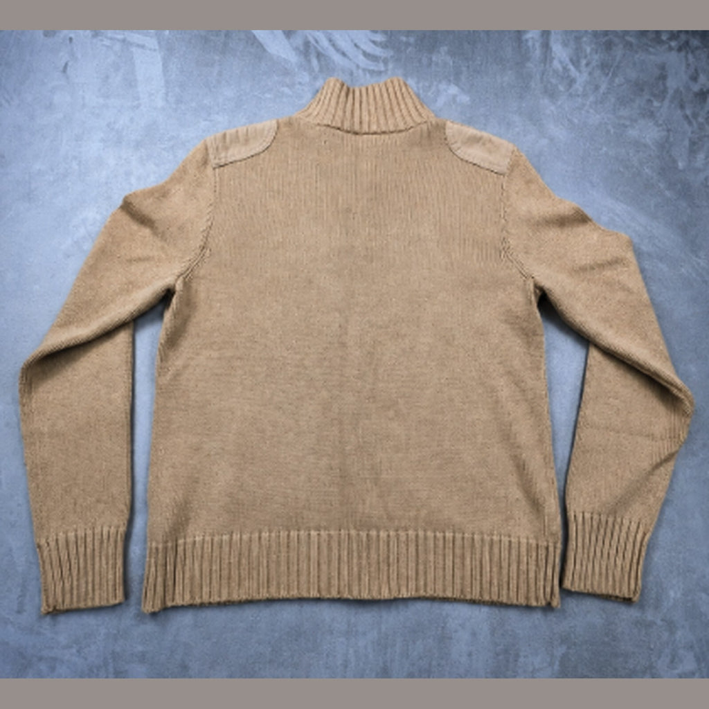 Lauren Ralph Lauren Women's Cotton Full Zip Sweater Sand