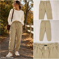 Rails Womens Cargo Jogger Pants M Ochre Khaki Paperbag Waist Lyocell Utility