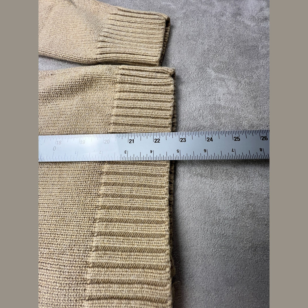 Lauren Ralph Lauren Women's Cotton Full Zip Sweater Sand