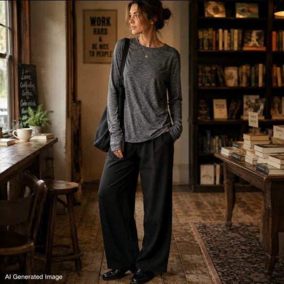Max 'n Chester Joyce 100% Linen Top Designer Sample Gray 6
