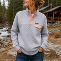 Patagonia Women's Organic Cotton Quilt Gray Peach Large