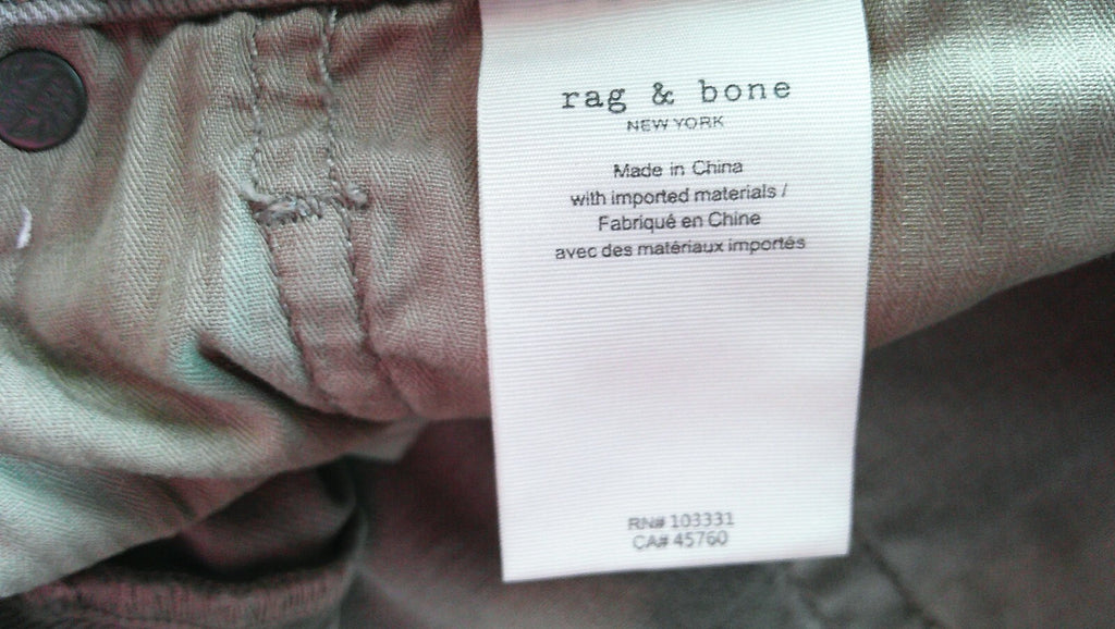 rag & bone Fit 2 Men's Jeans 34x32 Dark Taupe Aero Stretch Slim Fit