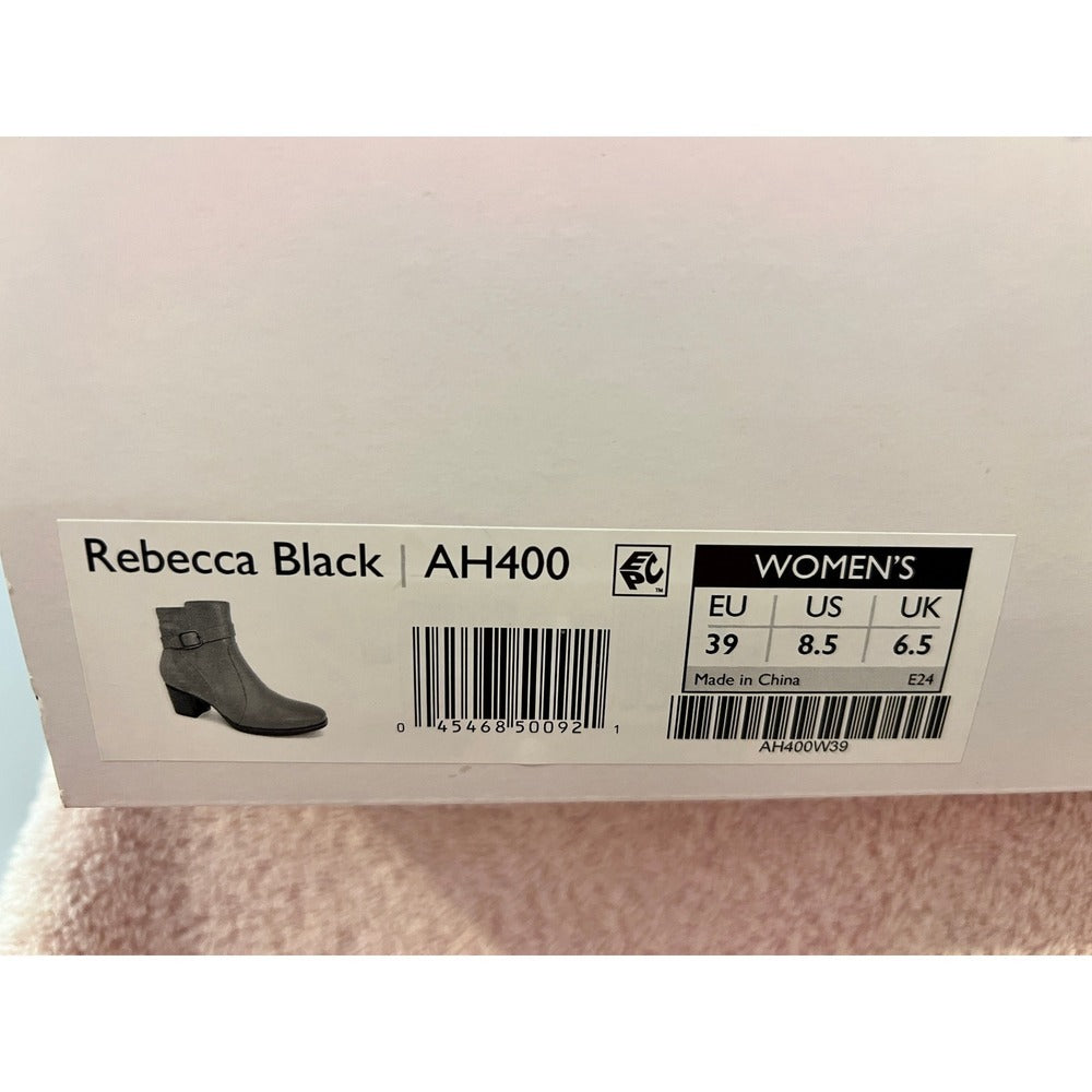 Aetrex Rebecca Black Leather Suede Weatherproof Boots 8.5
