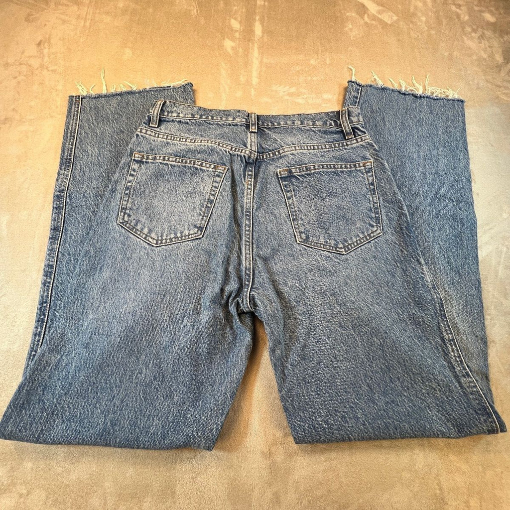 Reformation Val 90s Jeans 27 Colorado Mid Rise Straight Leg Raw Hem Tencel