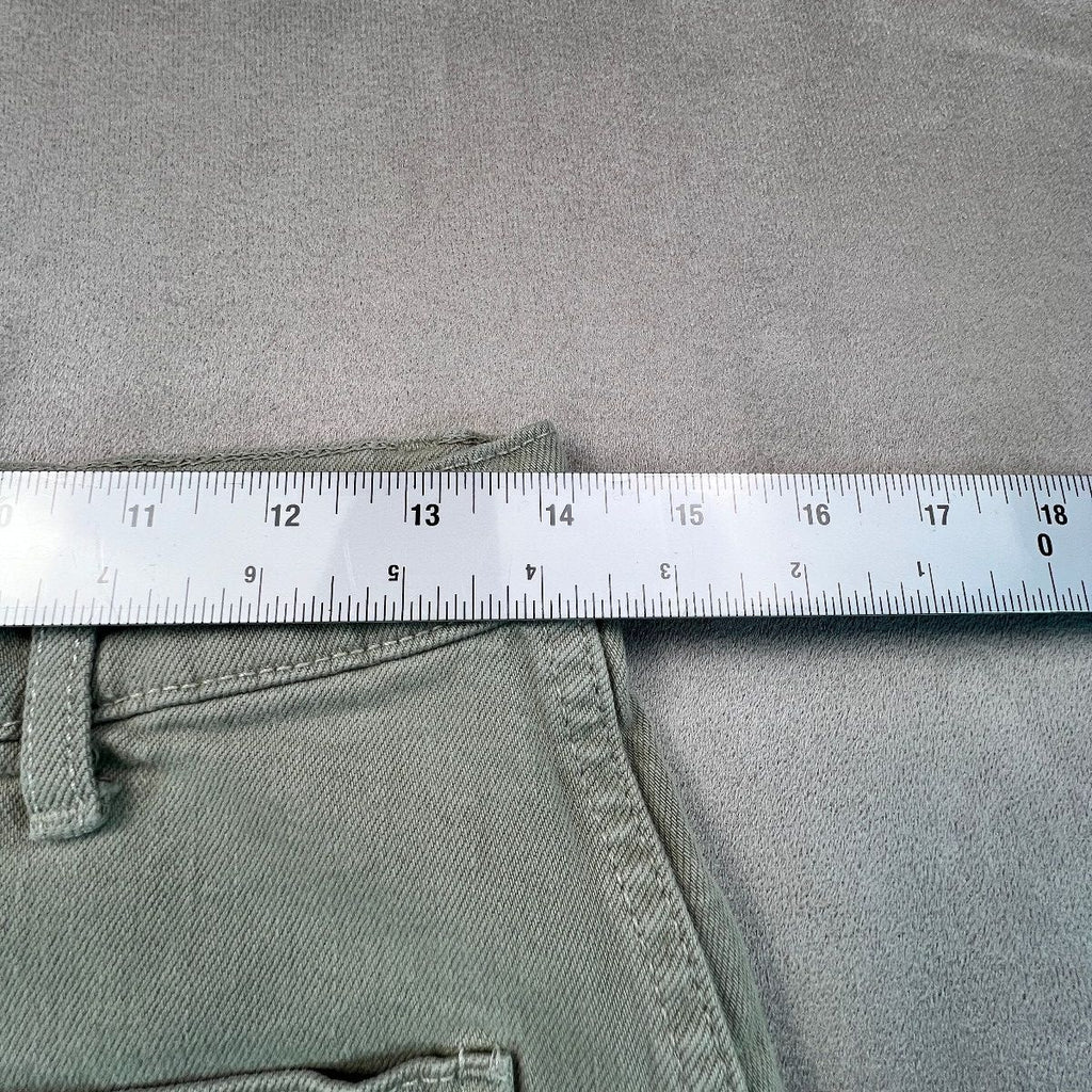 Reformation Alyssa Jeans Women's 29 Green High Rise Wide Leg Long Stretch Denim