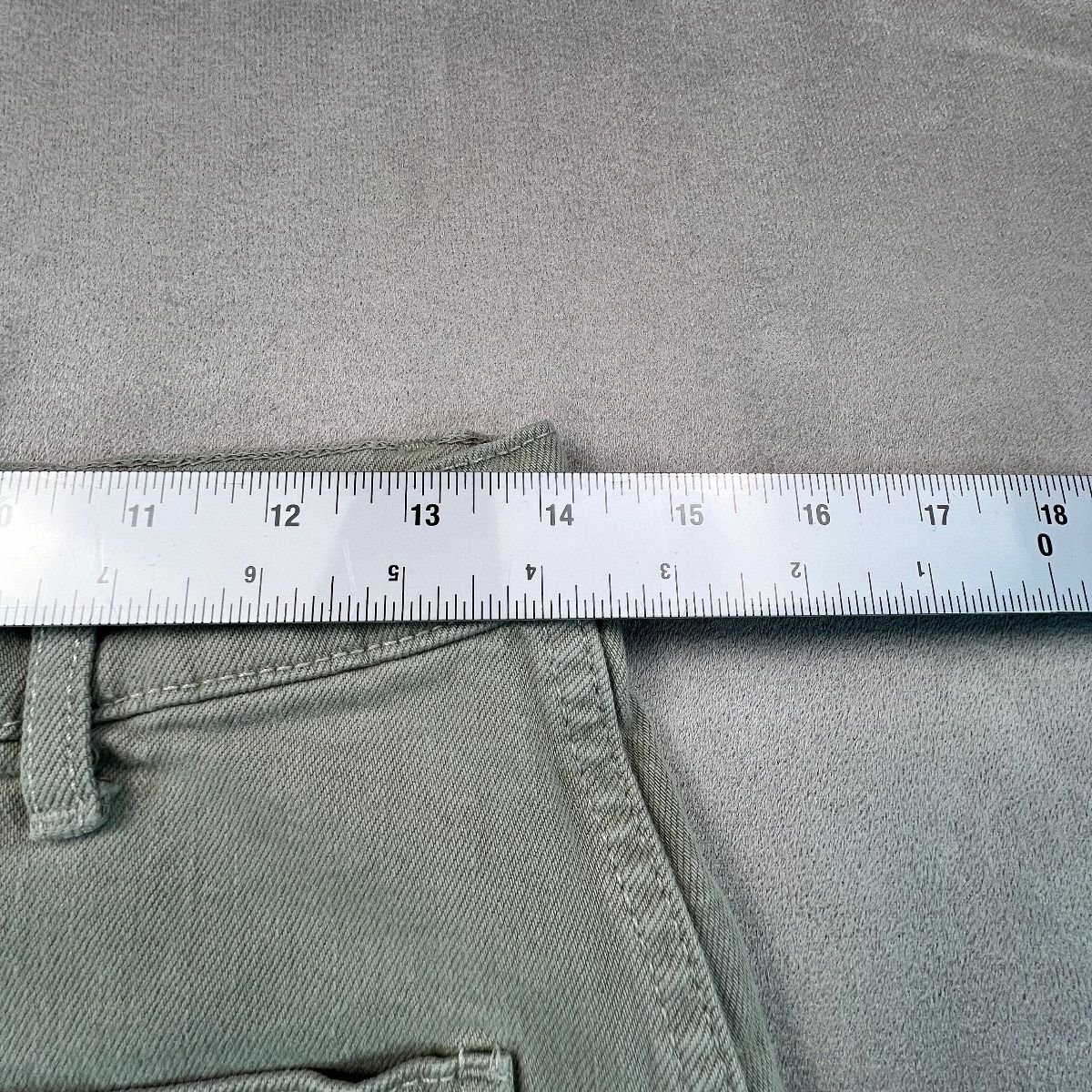 Reformation Alyssa Jeans Women's 29 Green High Rise Wide Leg Long Stretch Denim