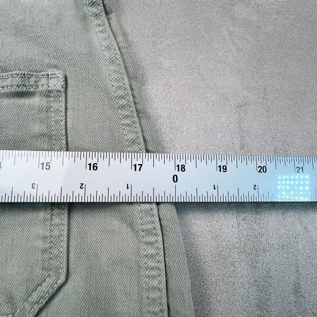 Reformation Alyssa Jeans Women's 29 Green High Rise Wide Leg Long Stretch Denim