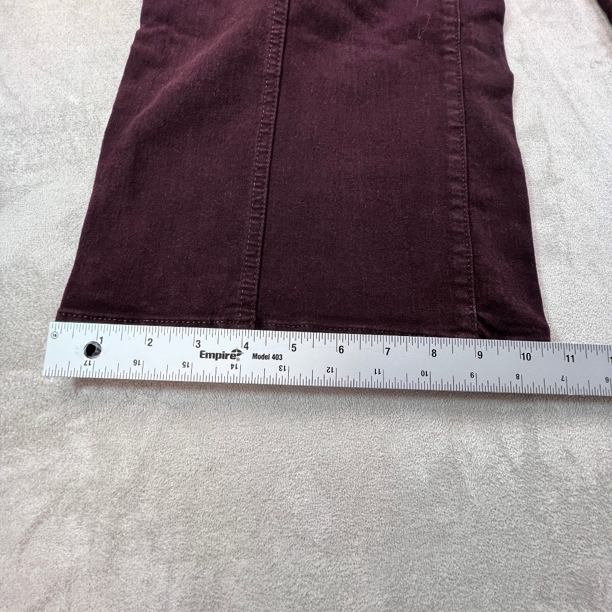 PAIGE Brooklyn Womens 27 Burgundy High Rise Wide Leg Jeans Stretch