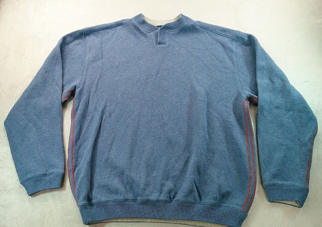 Tommy Bahama Mens M Blue Pullover Sweatshirt Hiking Gorpcore Outdoor Casual