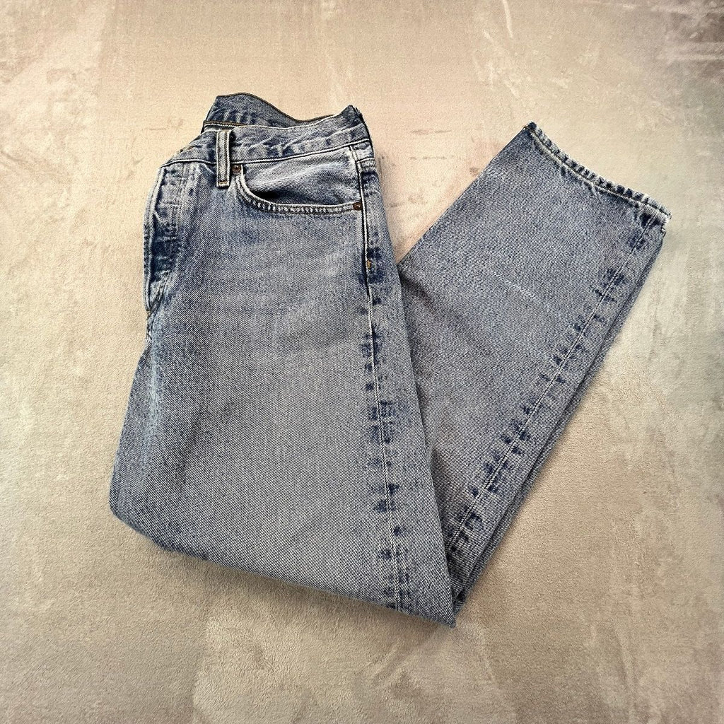 AGOLDE Wyman Jeans Womens 26 Straight Leg Organic Cotton Light Wash Button Fly