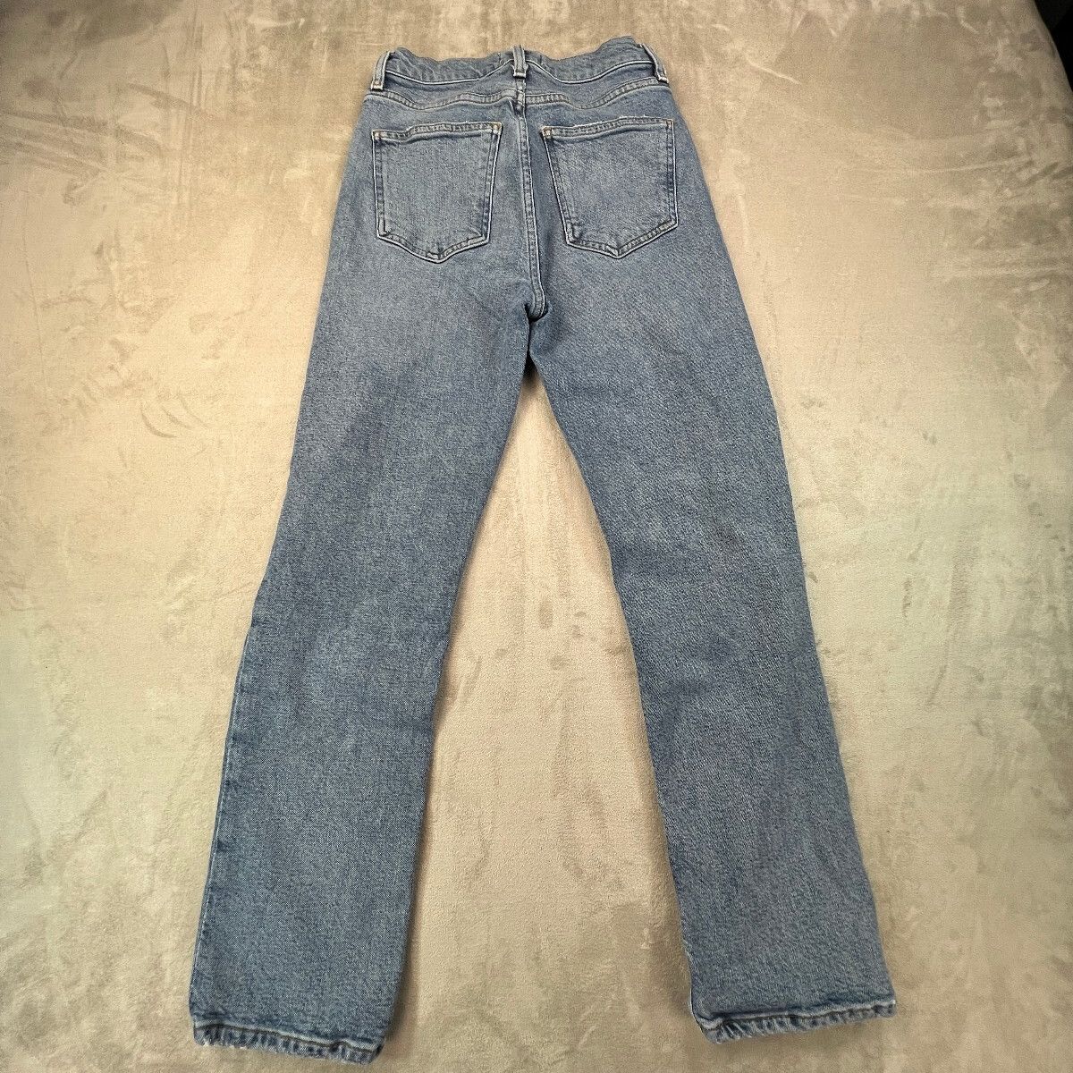 AGOLDE Wilder Jeans Womens 24 Mid Rise Straight Distressed Light Wash Organic