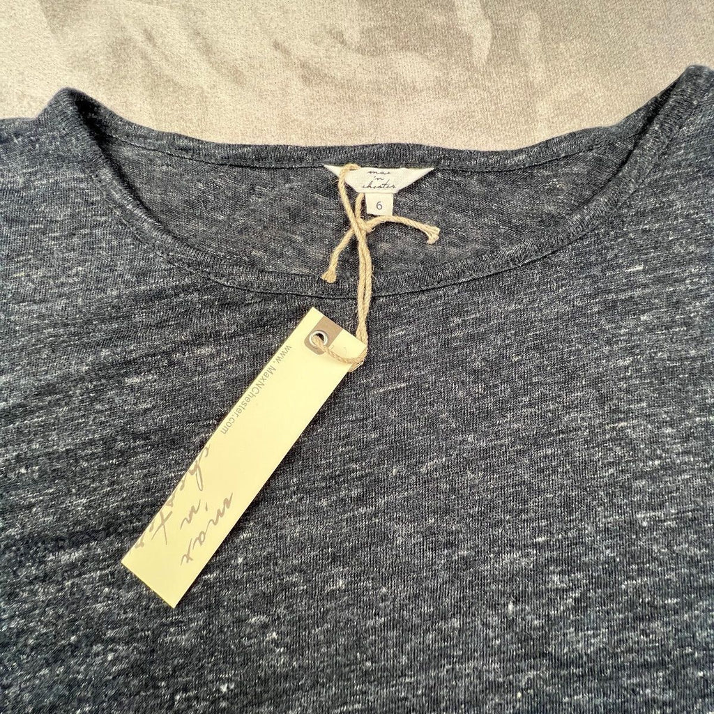 Max 'n Chester Joyce 100% Linen Top Designer Sample Gray 6
