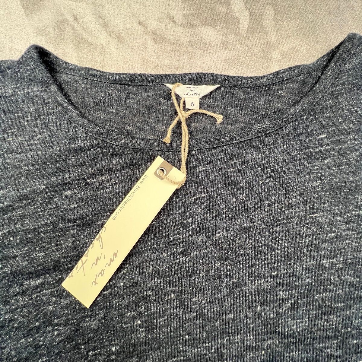 Max 'n Chester Joyce 100% Linen Top Designer Sample Gray 6