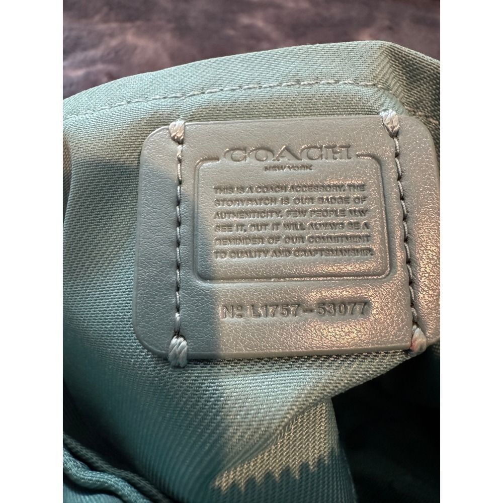 Coach Nolita 19 Peacock Teal Pebble Leather Wristlet Crossbody Bag F53077 NWOT