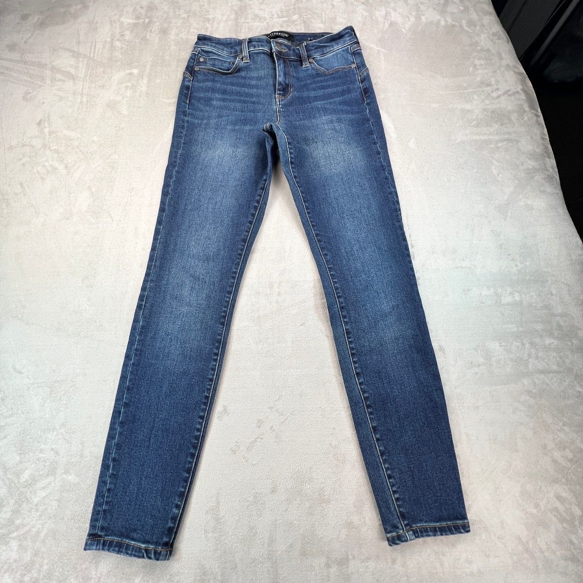 Liverpool The Hugger Skinny Jeans Womens 6 / 28 Blue Stretch Denim Mid Rise