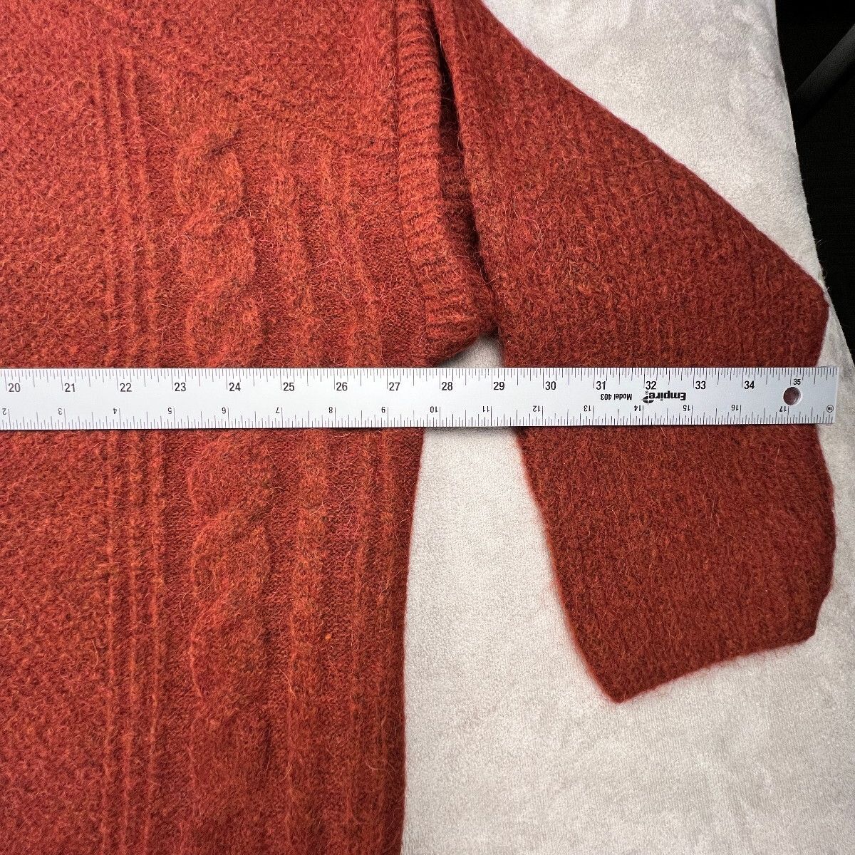 Madewell Kiawah Cable Sweater Heather Auburn Alpaca Wool 2X
