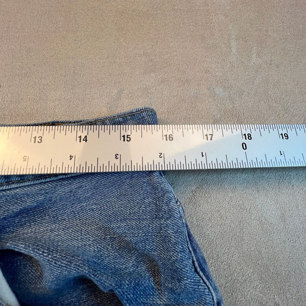 Reformation Cynthia High Rise Relaxed Jeans Womens 31 Blue Button Fly Made USA