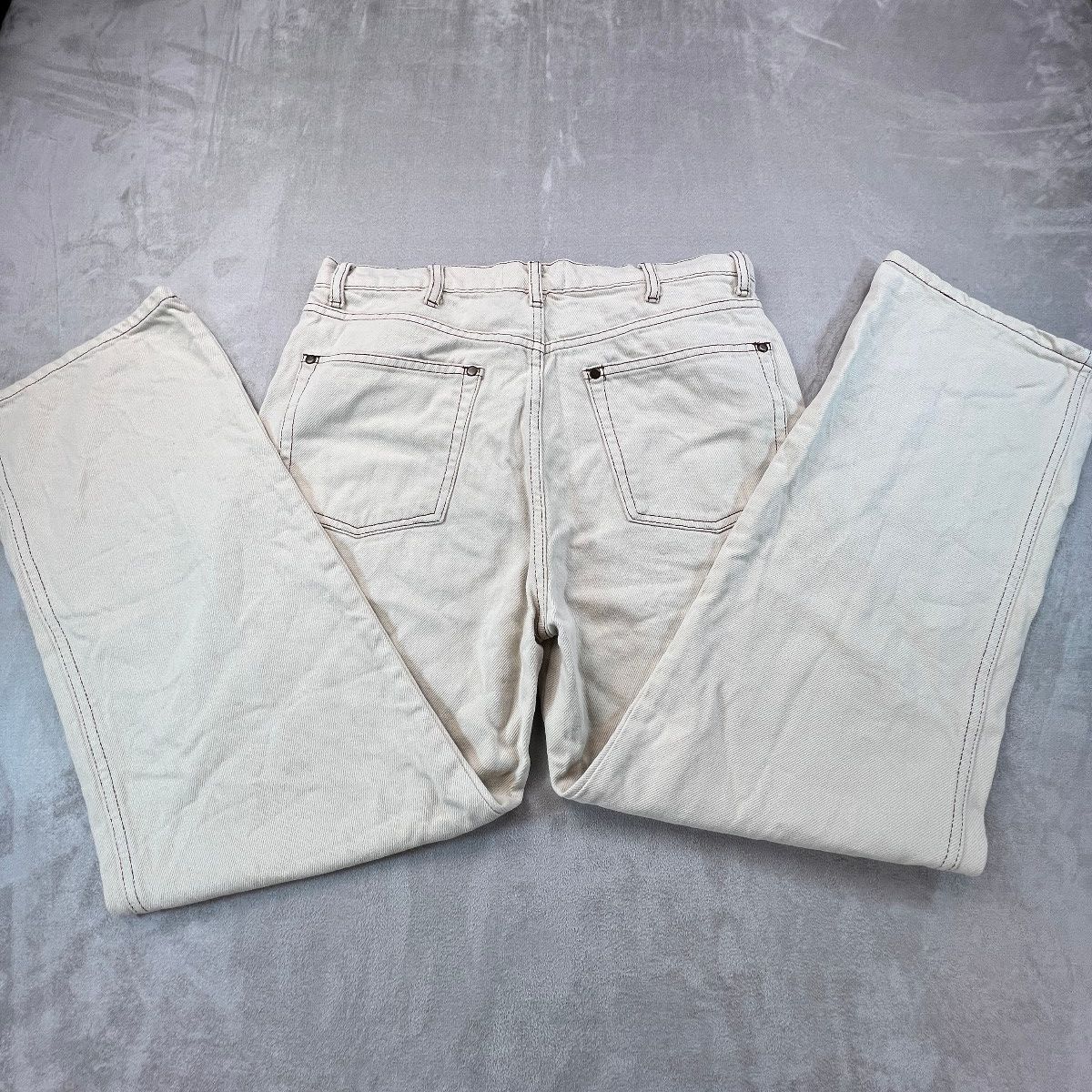 Reformation Cowboy High Rise Straight Jeans Size 30 Almond Cream Organic Cotton