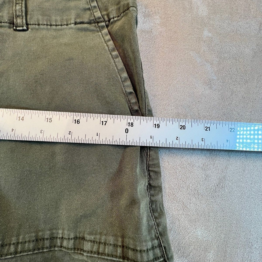 Cosmic Blue Love Womens 31 Olive Green Stretch Jogger Pants Elastic Cuff