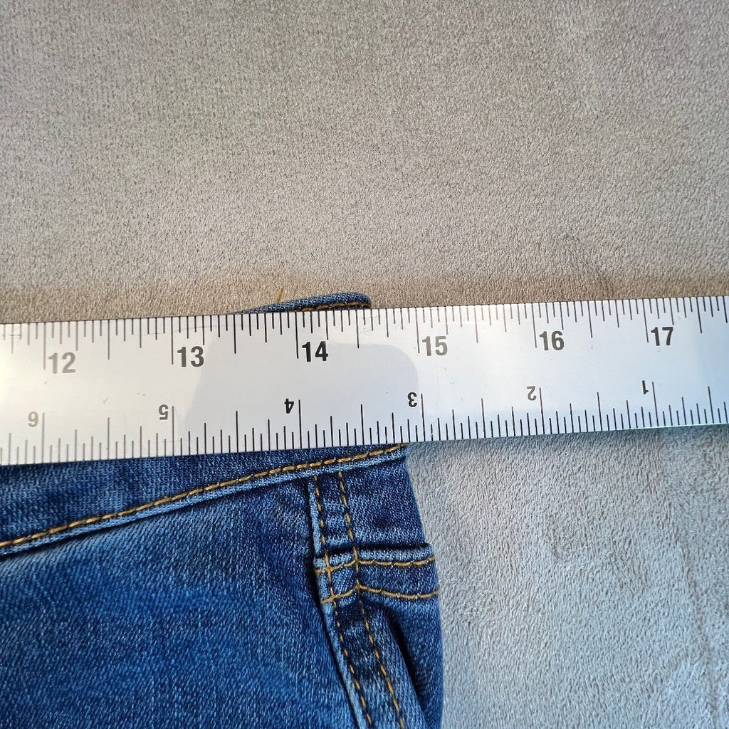 Judy Blue 9/29 High Rise Flare Jeans Long 32" Inseam Raw Frayed Hem JB88611