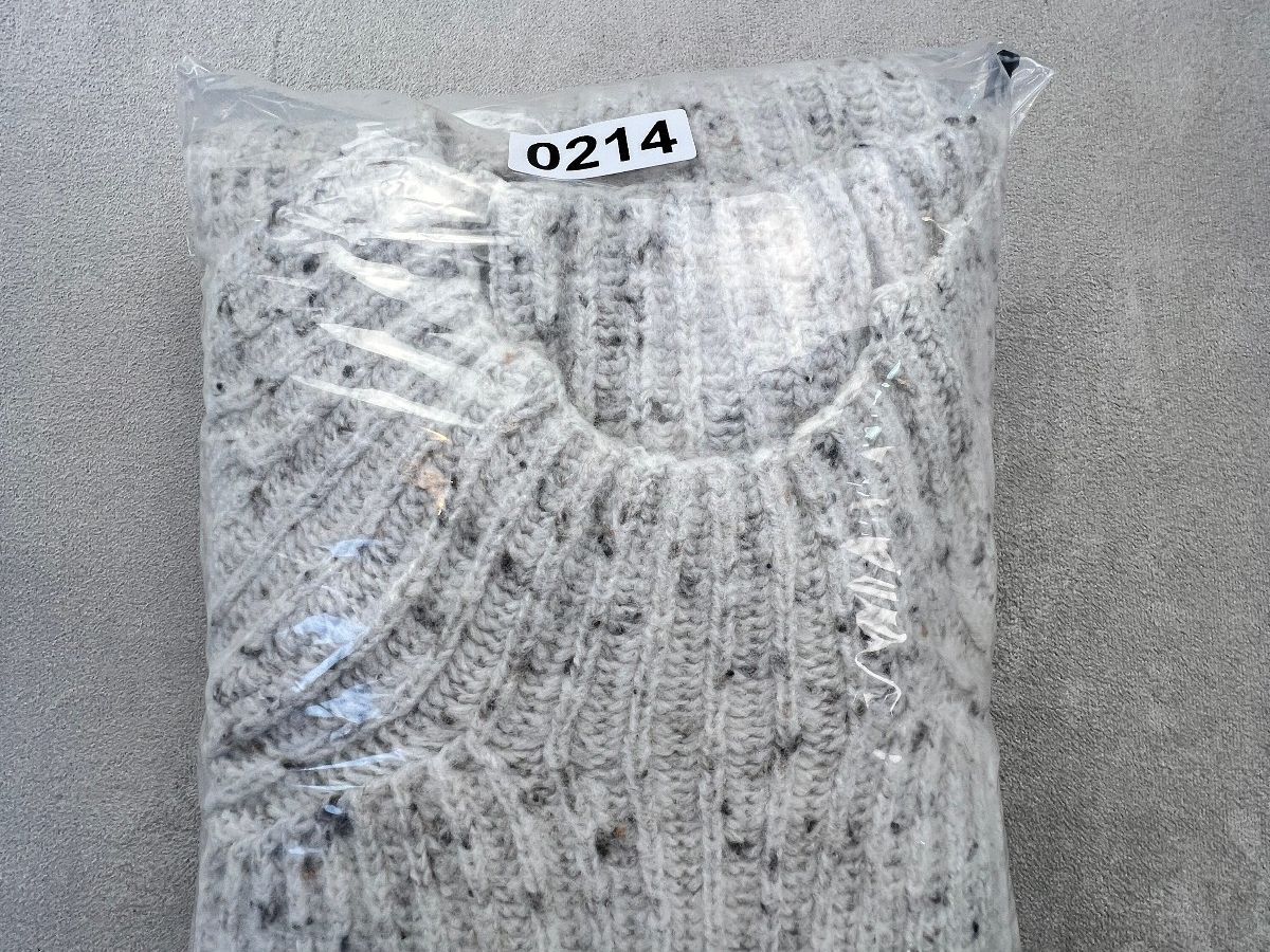 Madewell Belmont Donegal Mock Neck Sweater Oatmeal Wool Sm.
